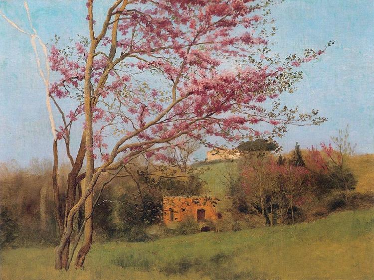 John William Godward Blossoming Red Almond Sweden oil painting art